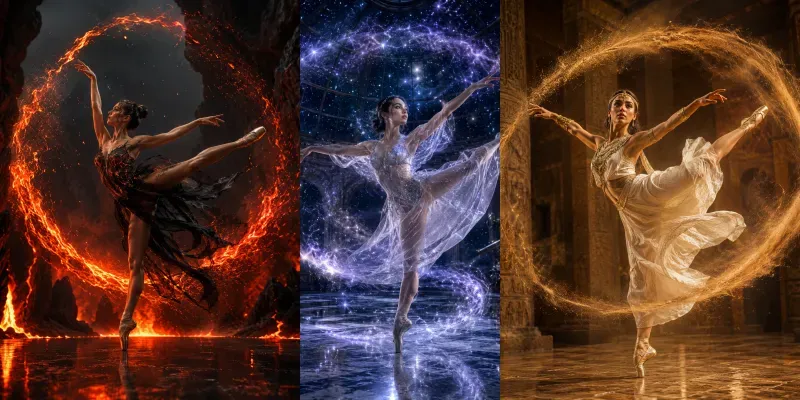 Elemental Ballet Portraits generated by undefined