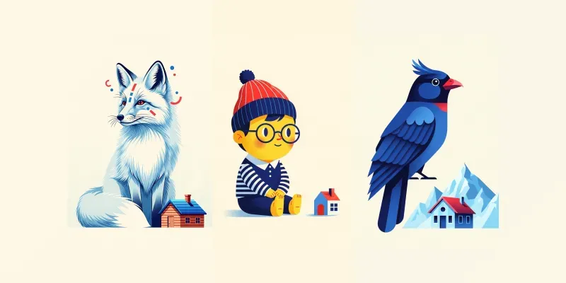 Minimal Editorial Illustration Series generated by undefined