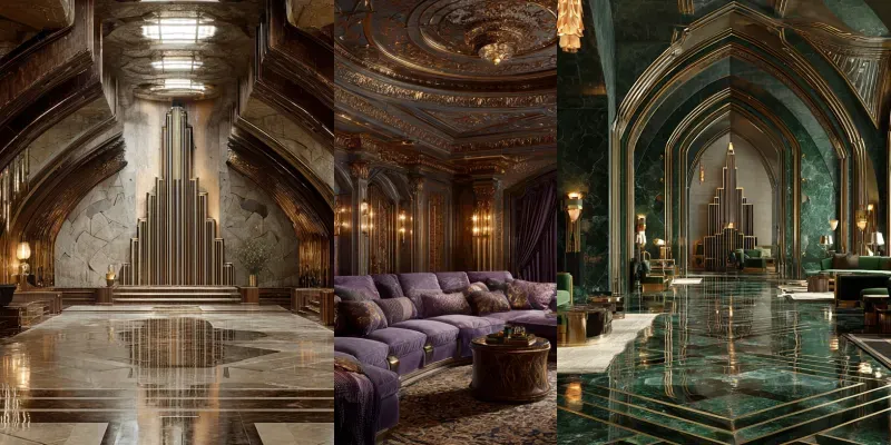 Art Deco Interior Design Suites generated by undefined
