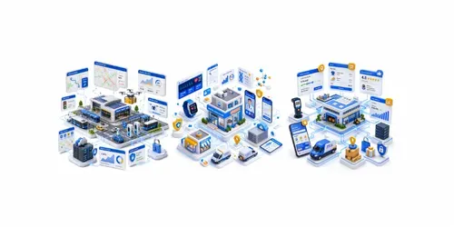 3D Isometric Tech Ecosystem Dioramas generated by chatgpt-image