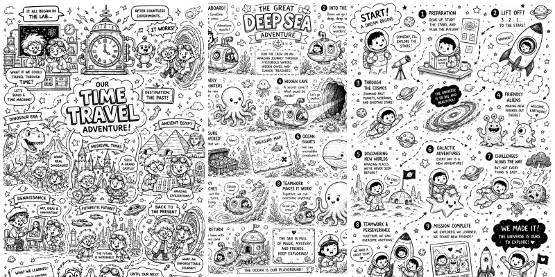 Cute Doodle Visual Stories generated by undefined