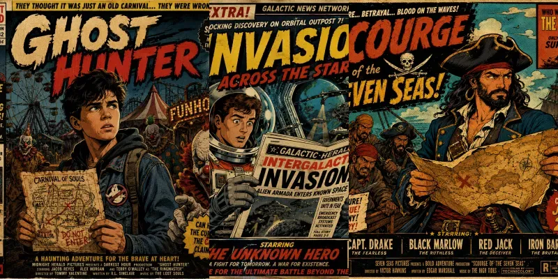 Vintage Popart Movie Posters generated by undefined