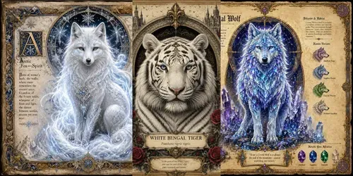 Fantasy Bestiary Manuscripts generated by chatgpt-image