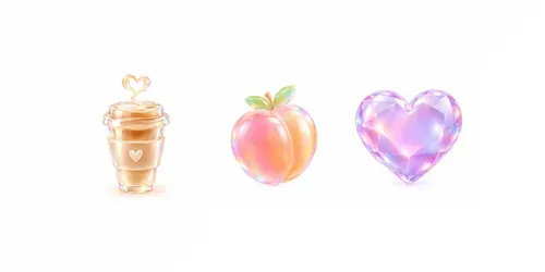 Pastel Glassmorphism 3D Cliparts generated by chatgpt-image