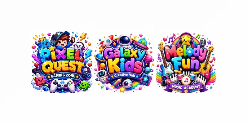 Colorful Kids Activity Studio Logos generated by undefined