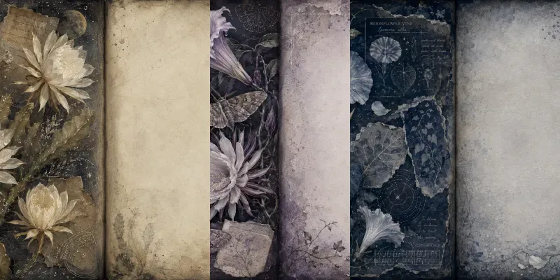 Moonflower Night Journal Spreads generated by undefined