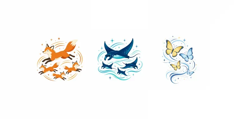 Magical Animal Family Vectors generated by undefined