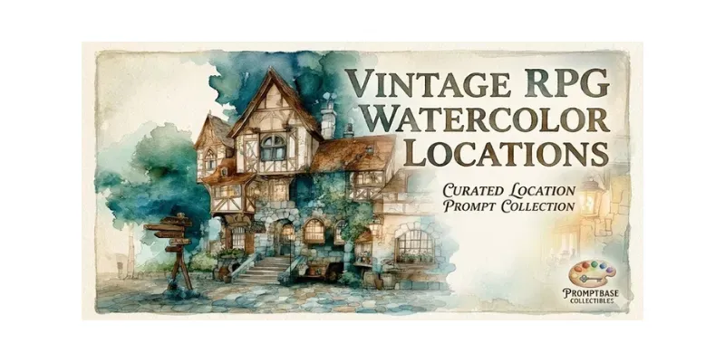 Vintage RPG Watercolor Locations generated by undefined