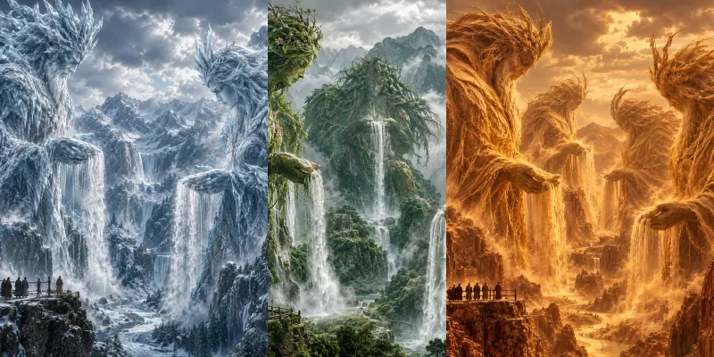Colossal Waterfall Beings generated by undefined