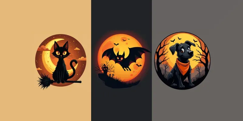 Spooky Circle Shape Tshirt Designs generated by undefined