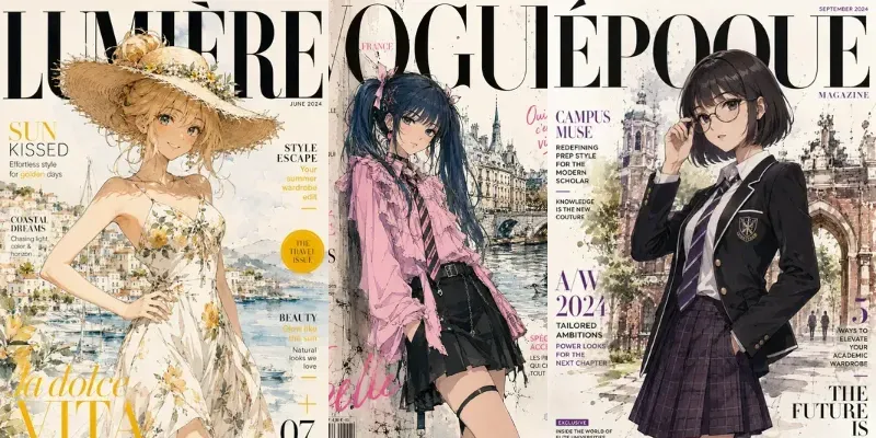 Mixed Media Anime Magazine Covers generated by undefined