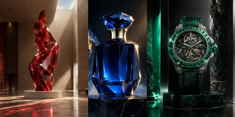 Opulent Gemstone Showcases generated by undefined