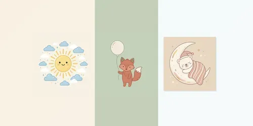 Soft Pastel Nursery Vectors generated by gemini-image