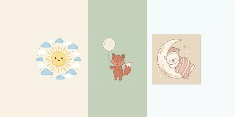 Soft Pastel Nursery Vectors generated by undefined