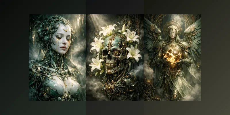 Ethereal Biomechanical Renaissances generated by undefined
