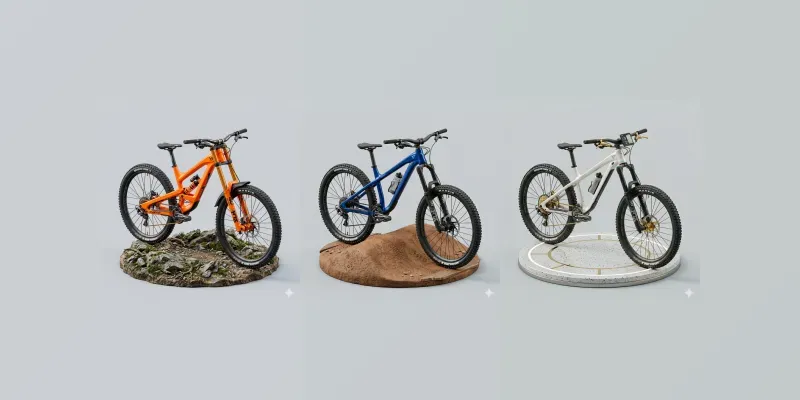 Ultradetailed 3D Isometric Mountain Bikes generated by undefined