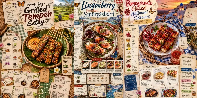Bespoke Picnic Cookbook Journal Pages generated by undefined