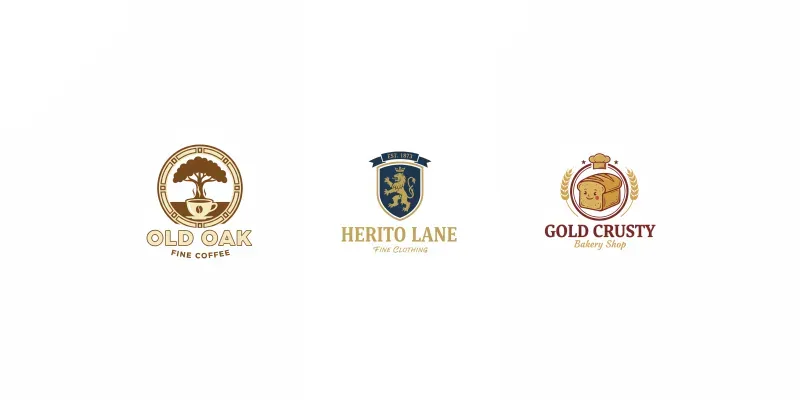 Old Era Flat 2D Vintage Logos generated by undefined