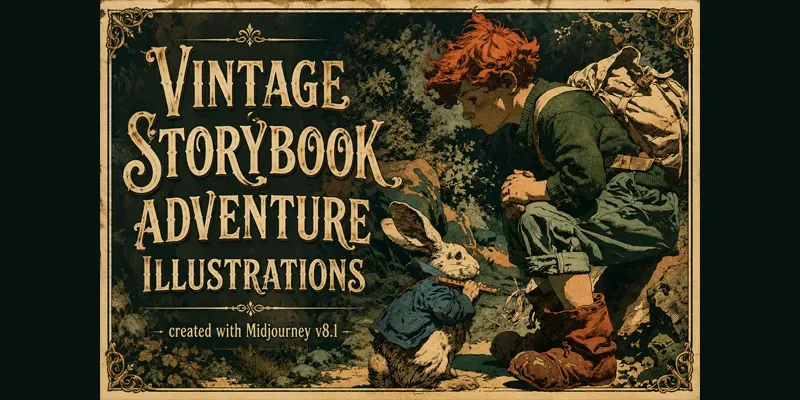 Vintage Fairytale Adventure Illustrations generated by undefined
