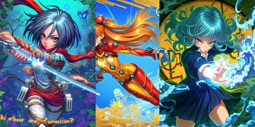 Anime Art With Dynamic Posing generated by midjourney