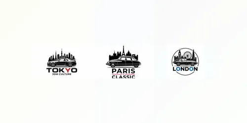 Vector Logos Cities With Cars generated by gemini-image