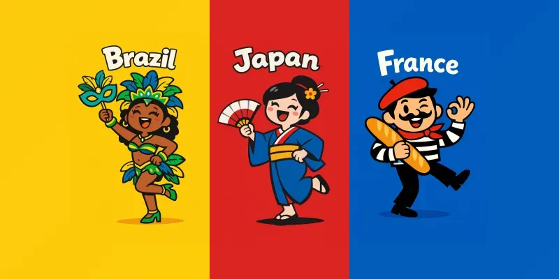 Country Cartoon Characters generated by undefined