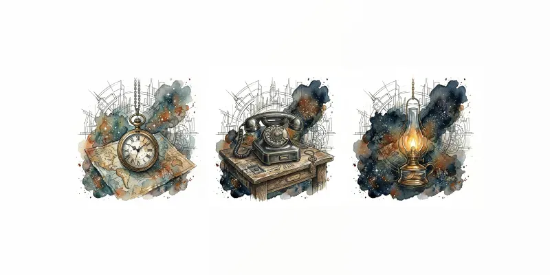Watercolor Cyberpunk Illustrations generated by undefined