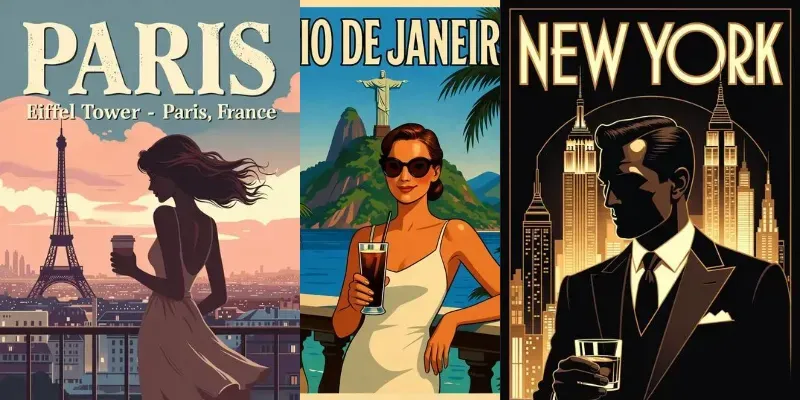 Vintage City Travel Posters generated by undefined