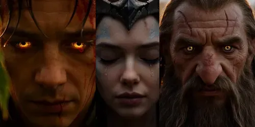 Ultrarealistic Fantasy Character Closeups generated by grok-video