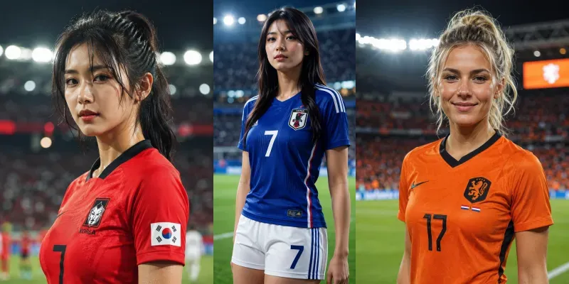 National Football Jersey Beauty Portrait generated by undefined