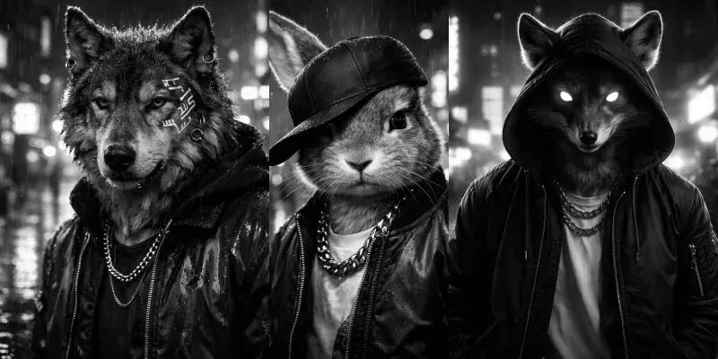 Urban Animal Street Icons generated by undefined