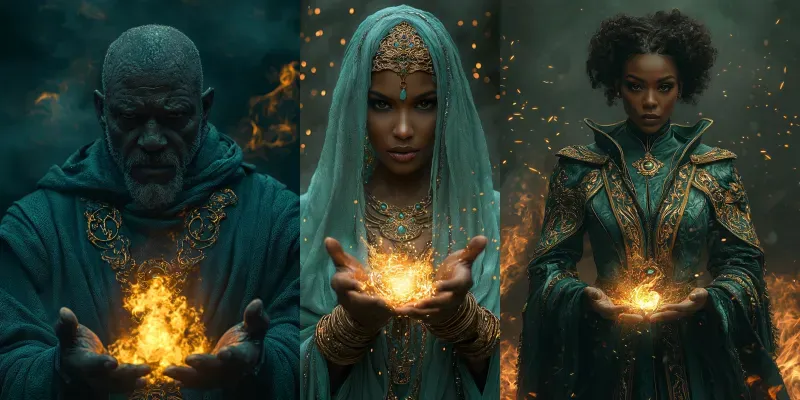 Jade Aurum Sorcerer Fantasy Art