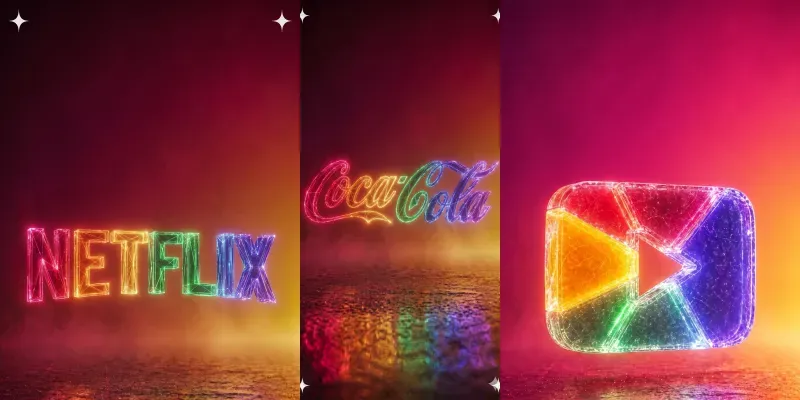 Rainbow Glass Wireframe Logo Constructors generated by undefined