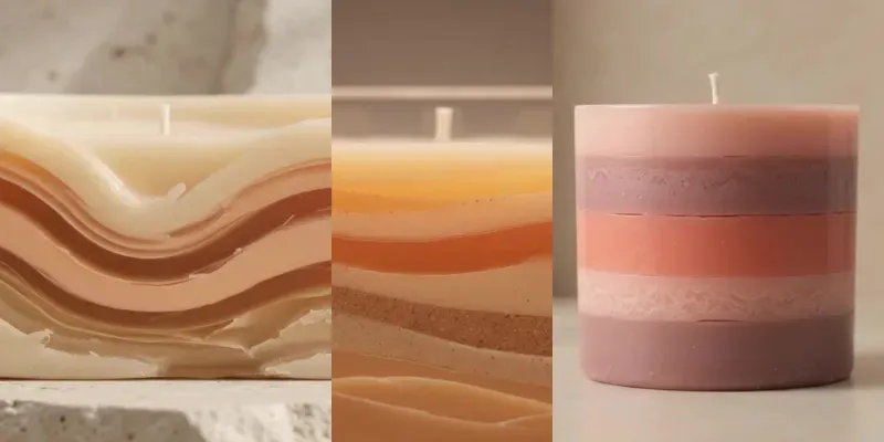 Wax Layers Become Sunset Landscapes