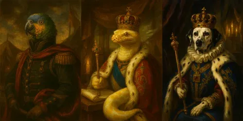 Renaissance Pet Portraits generated by chatgpt-image
