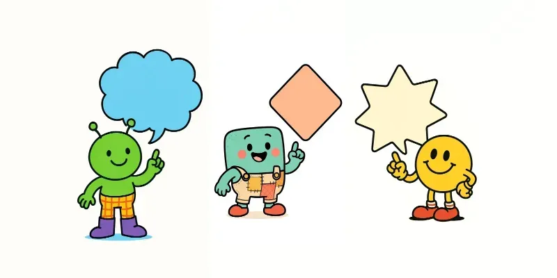 Cute Character Speech Bubble Kits generated by undefined