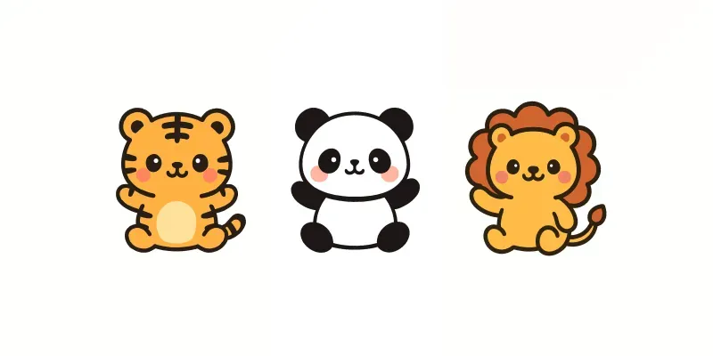 Original Kawaii Doodle Characters generated by undefined
