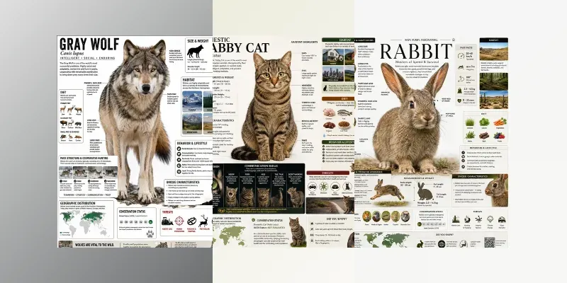 Wildlife Infographic Posters Ai generated by undefined