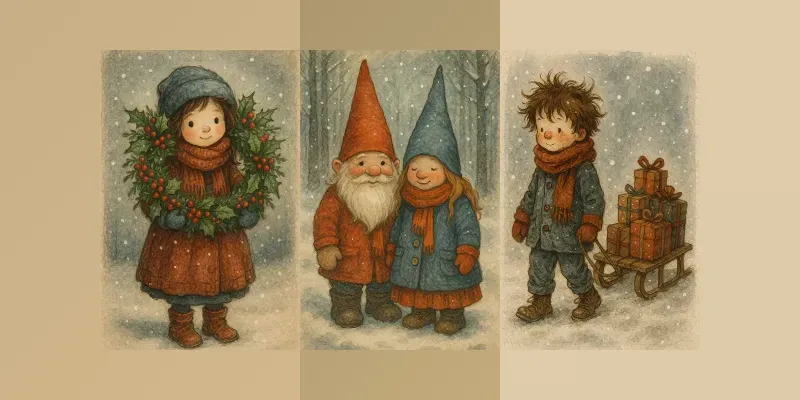 Whimsical Winter Storybook Characters generated by undefined