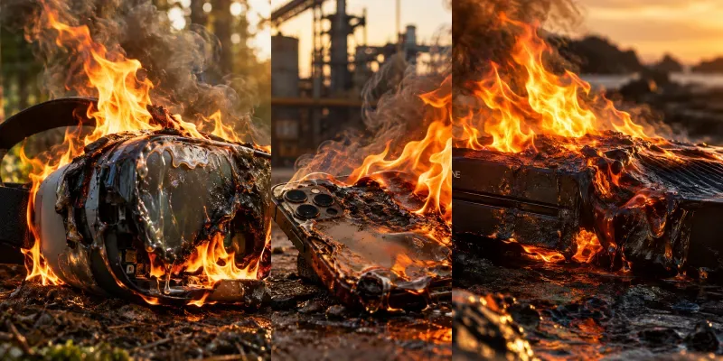 Cinematic Melting Electronics Photos