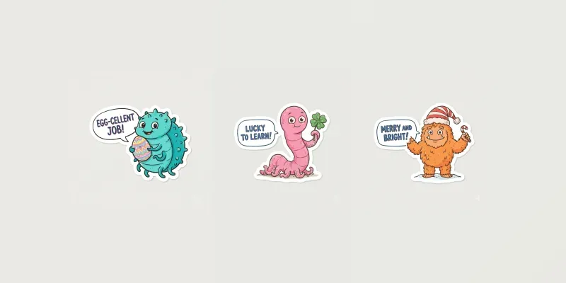 80s Hallmark Retro Monster Stickers generated by undefined
