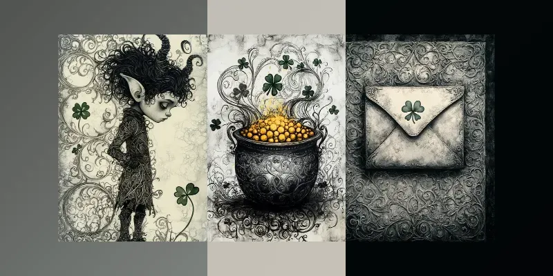 Monochrome St Patricks Day Scrapbooking
