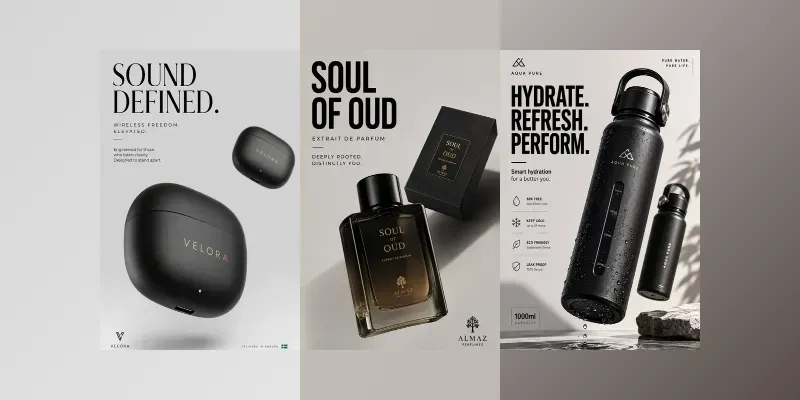 Minimal Luxury Product Posters generated by undefined