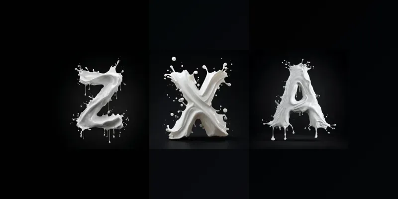 Milk Splash Typography Letter Logos generated by undefined