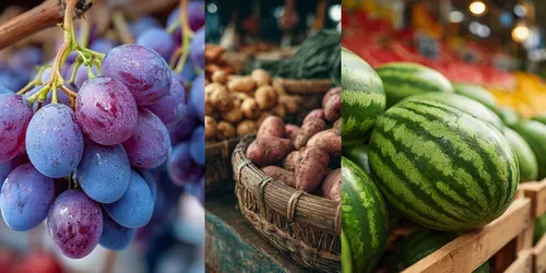 Photos Fruit And Vegetables At The Market generated by midjourney