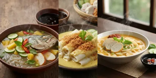Sumatera Selatan Dishes Stock Photos generated by gemini-image