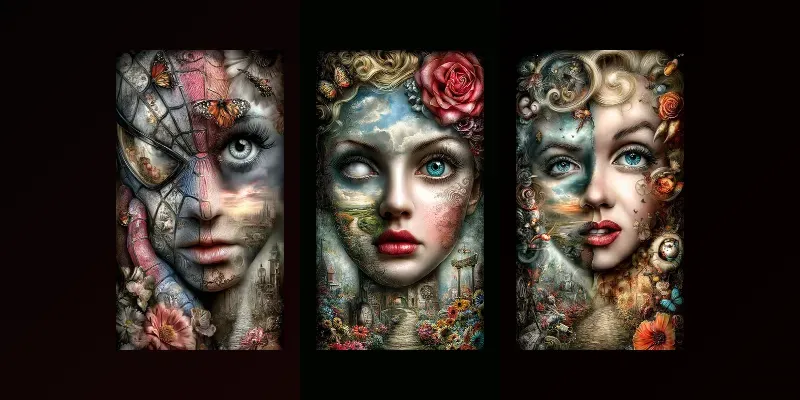 Surreal Dual World Portraits generated by undefined