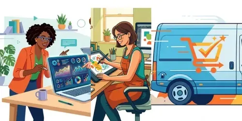 Flat Vector Modern Graphic Assets generated by gemini-image