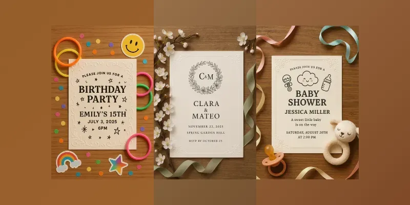 Any Event Invitation Card Aesthetics generated by undefined