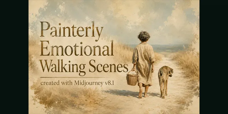 Painterly Emotional Walking Scenes generated by undefined